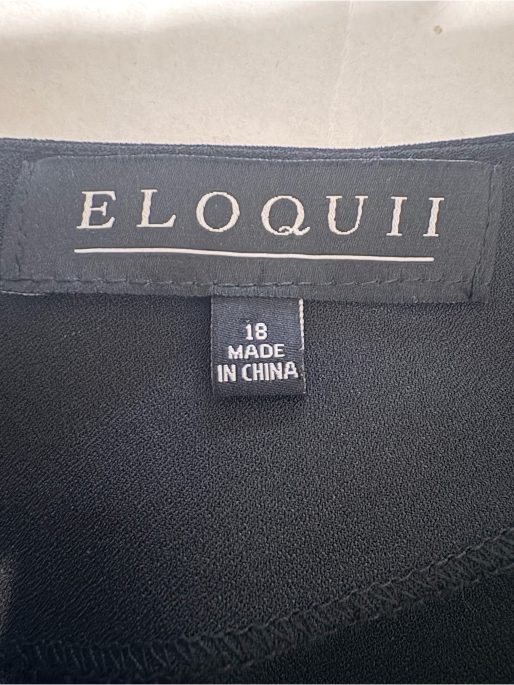 Eloquii Classic Black Empire Waist Long-Sleeve Midi Dress Button Cuff Detail 18 - Picture 6 of 16